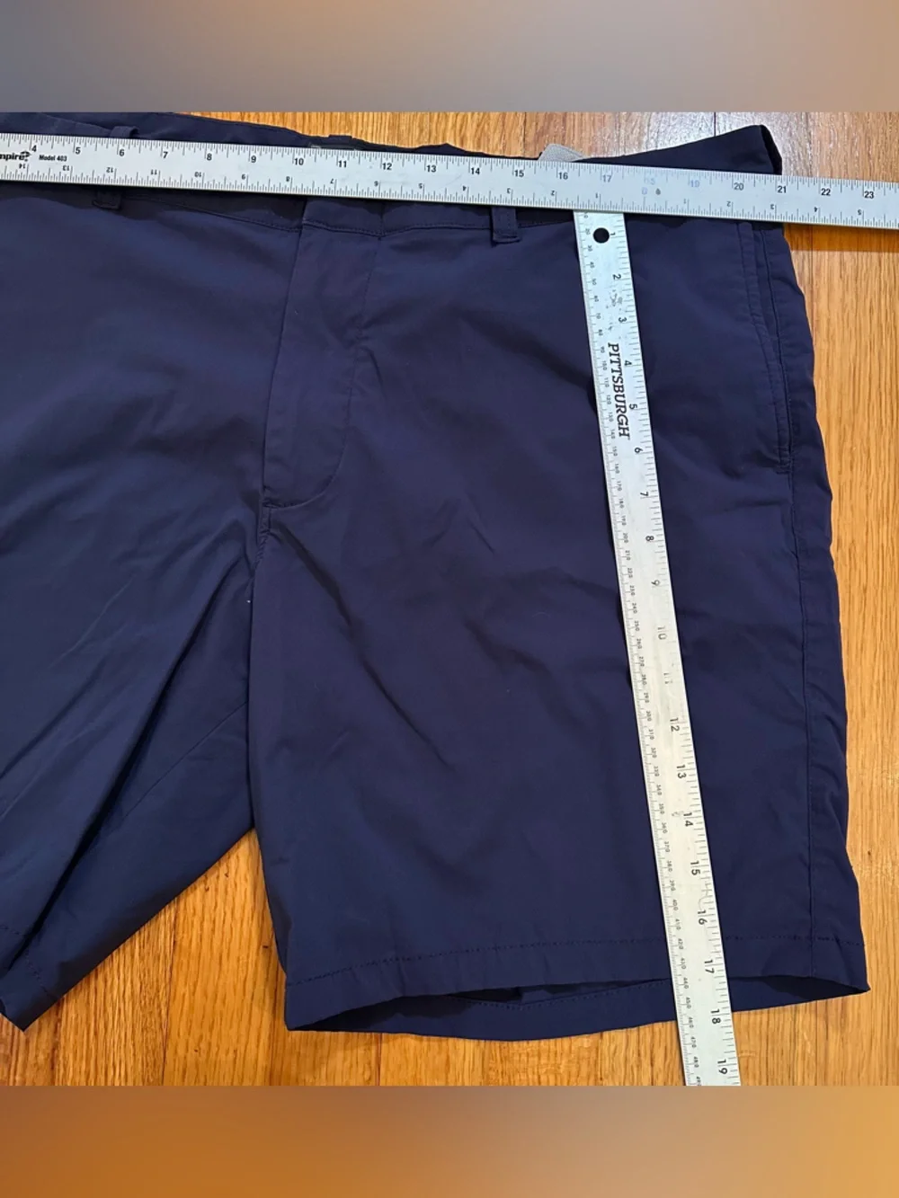 J Crew Tech Shorts Mens 42 Blue Flat Front Nylon Stretch Hiking Outdoor (#5)